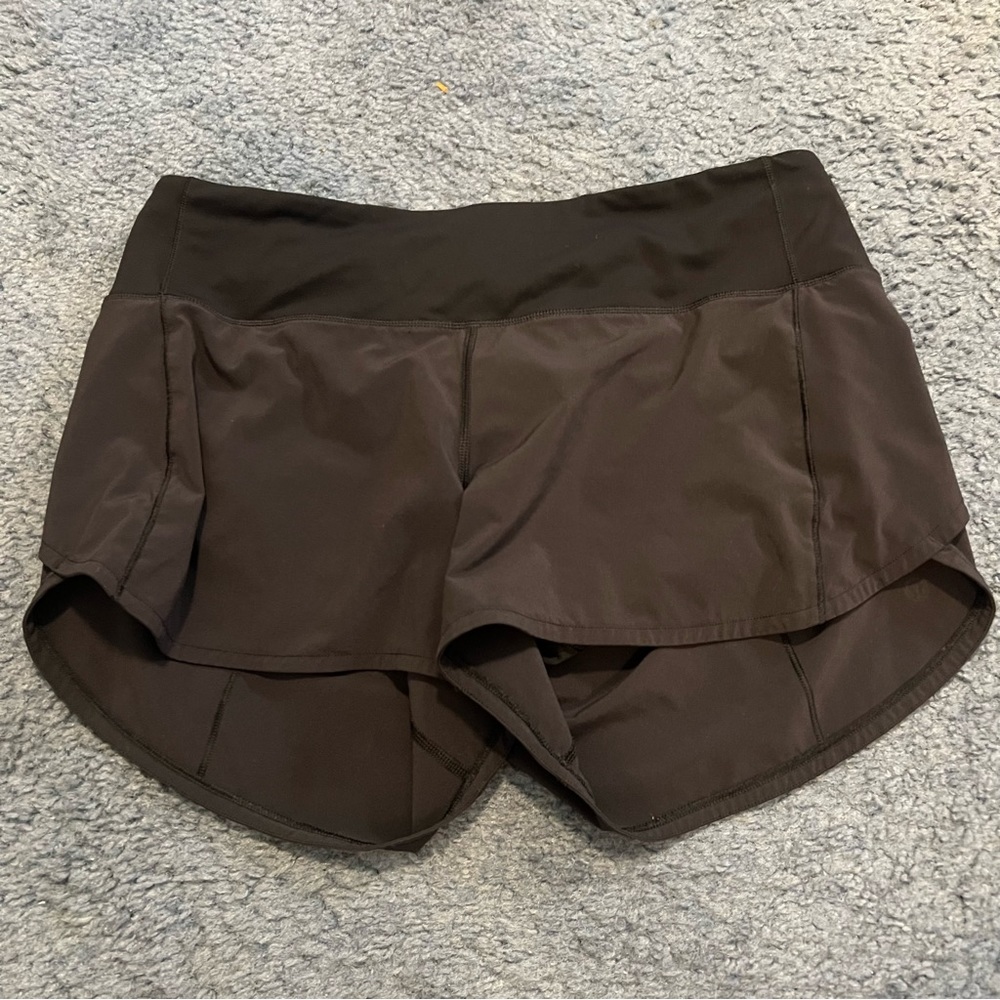 Lululemon black speed up shorts
